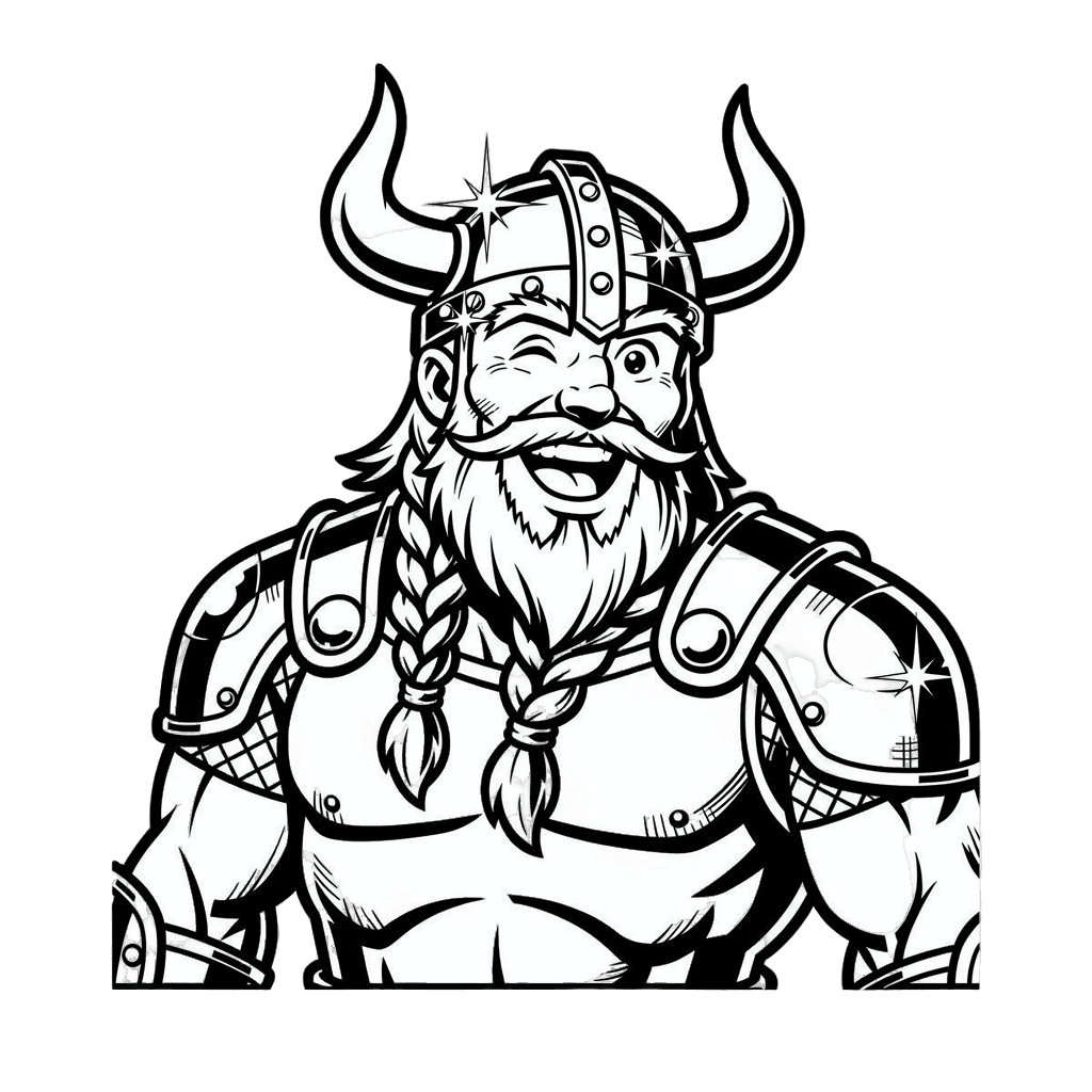 Viking — happy Viking Twitch emote — happy, Comic style