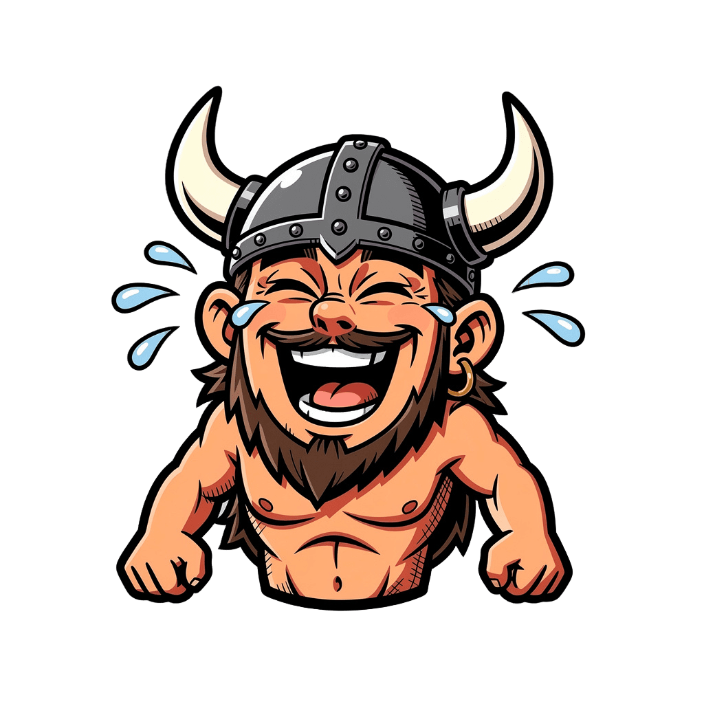 Viking — laughing Viking Twitch emote — laughing, Comic style