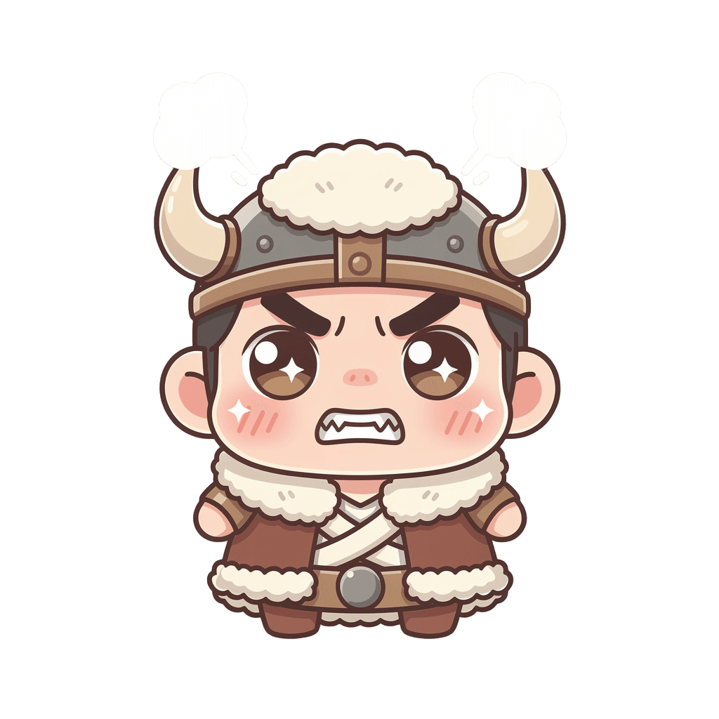 Viking — angry Viking Twitch emote — angry, Kawaii style