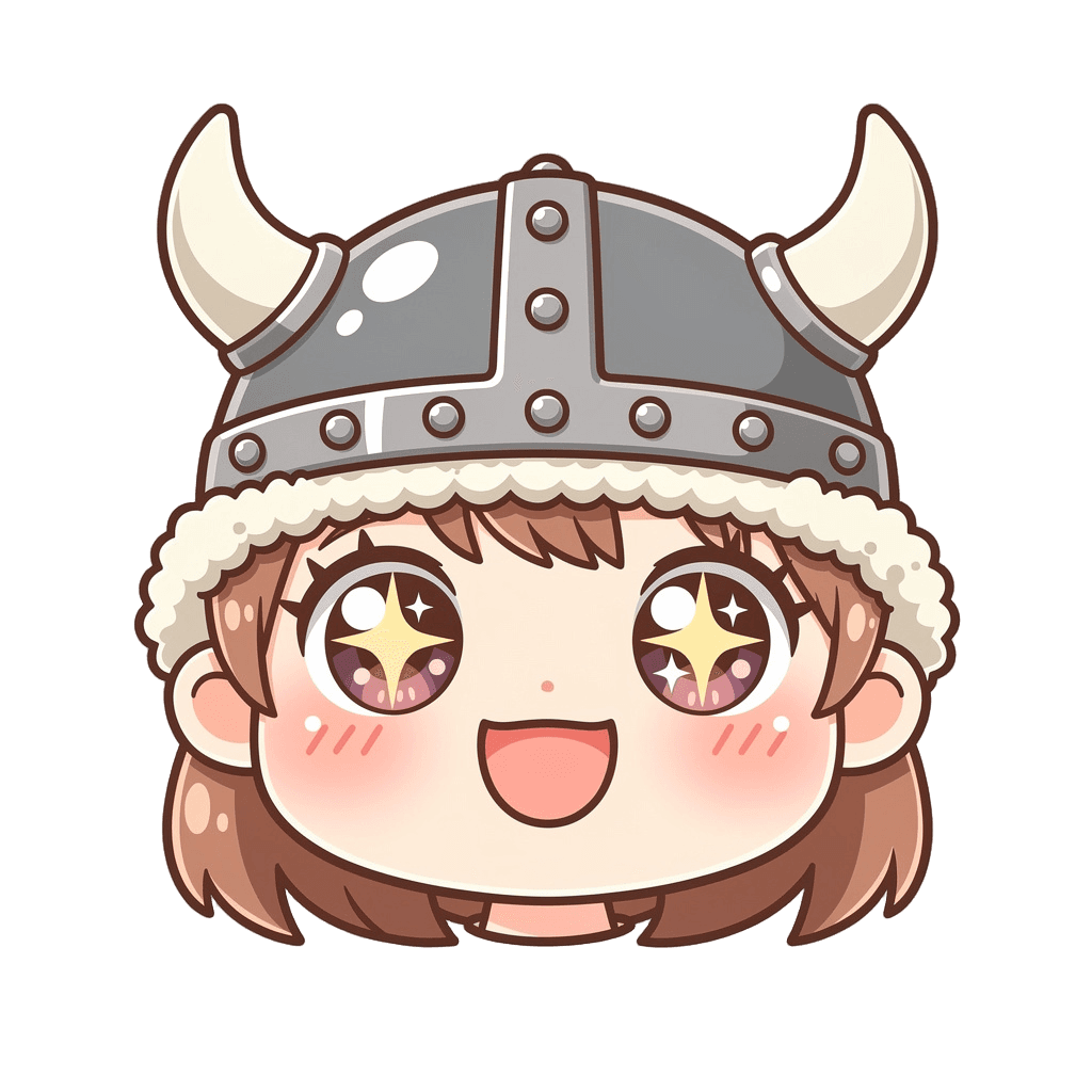 Viking — happy Viking Twitch emote — happy, Kawaii style
