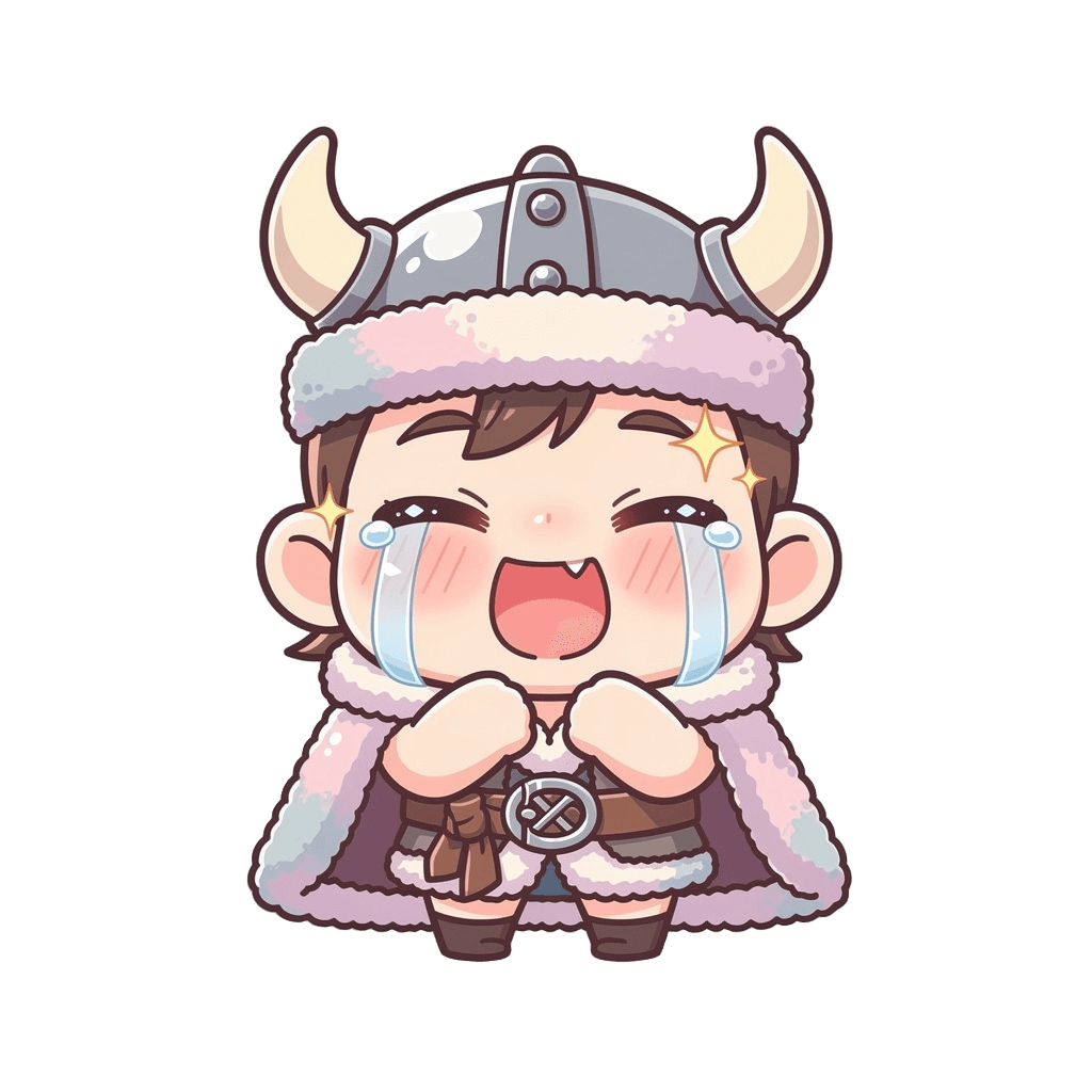 Viking — laughing Viking Twitch emote — laughing, Kawaii style