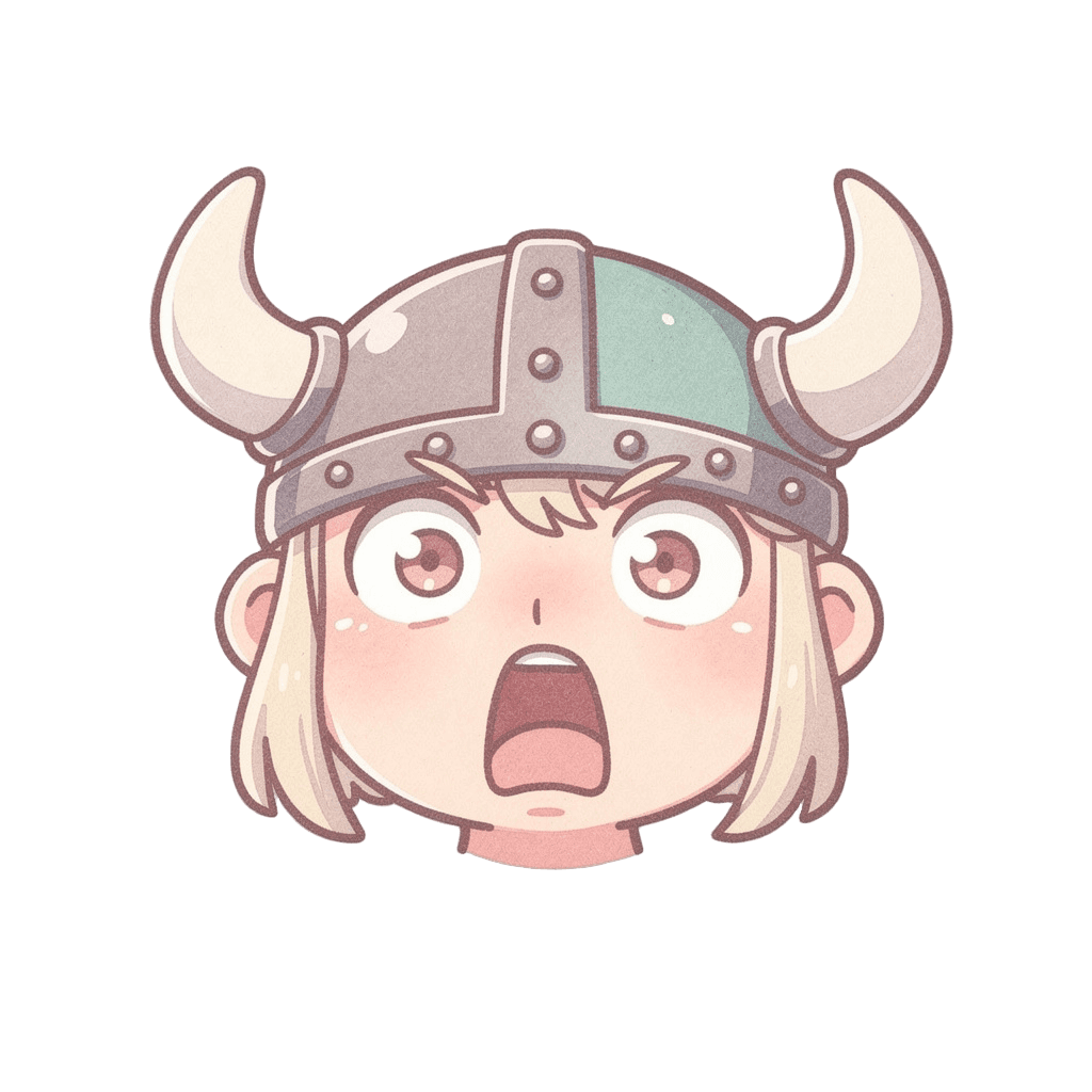 Viking — surprised Viking Twitch emote — surprised, Pastel style
