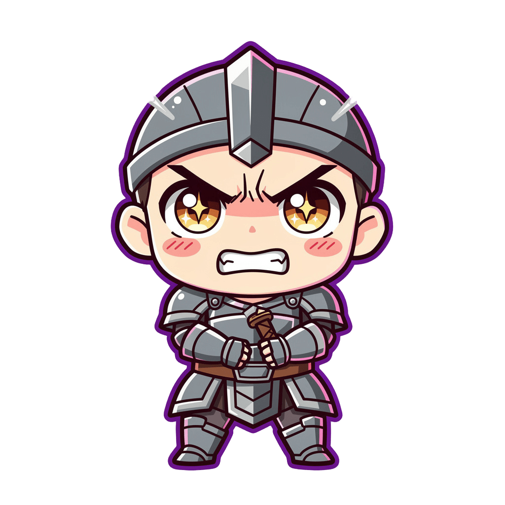 Warrior — angry Warrior Twitch emote — angry, Anime style