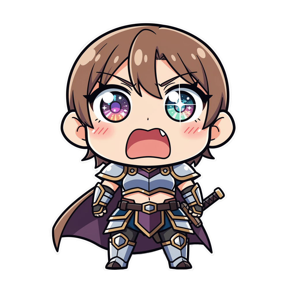Warrior — surprised Warrior Twitch emote — surprised, Anime style