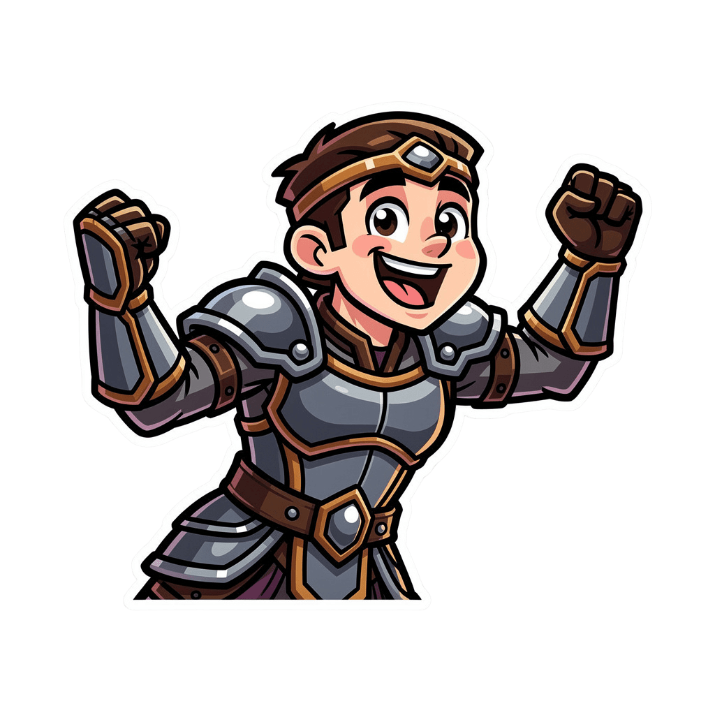 Warrior — happy Warrior Twitch emote — happy, Cartoon style