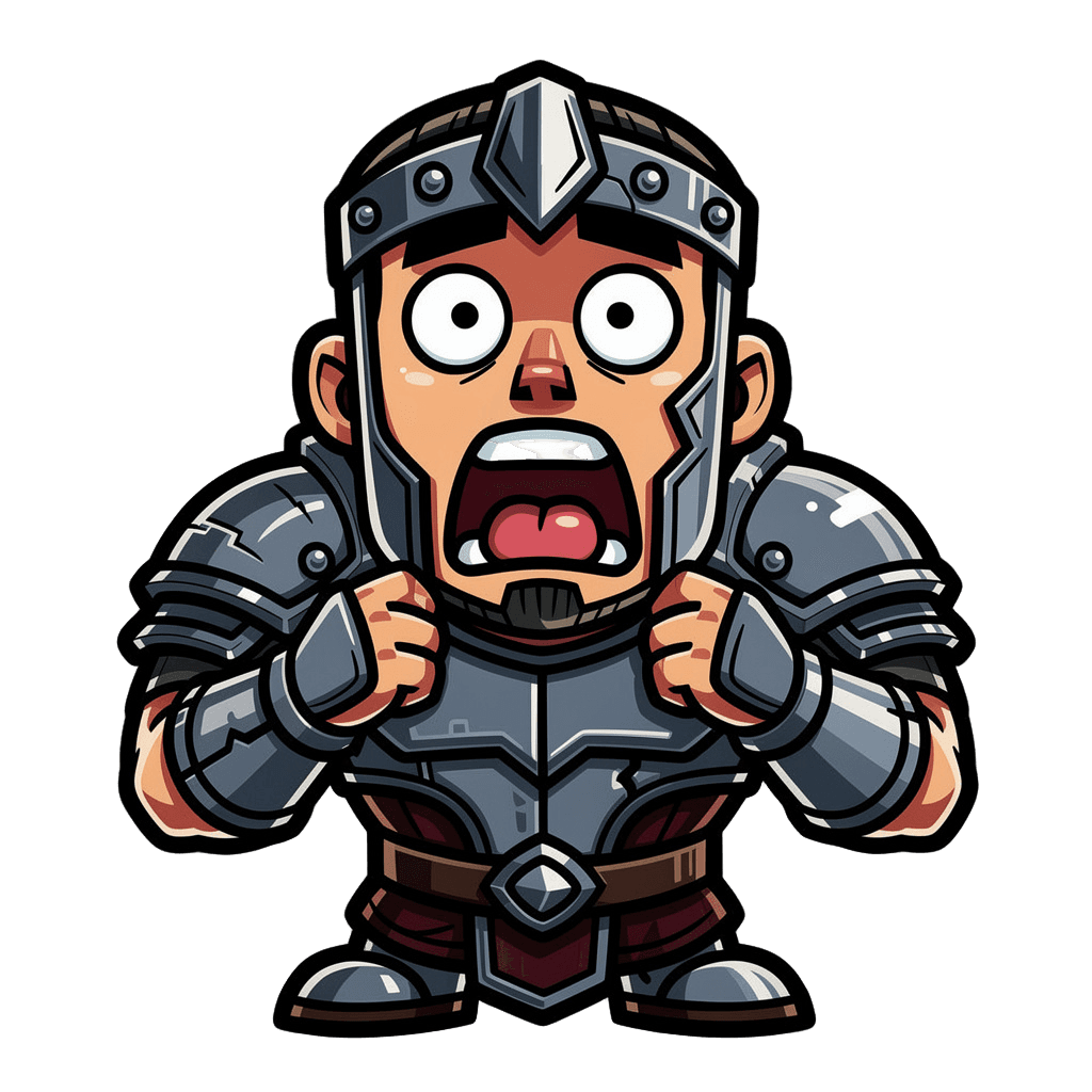 Warrior — surprised Warrior Twitch emote — surprised, Cartoon style