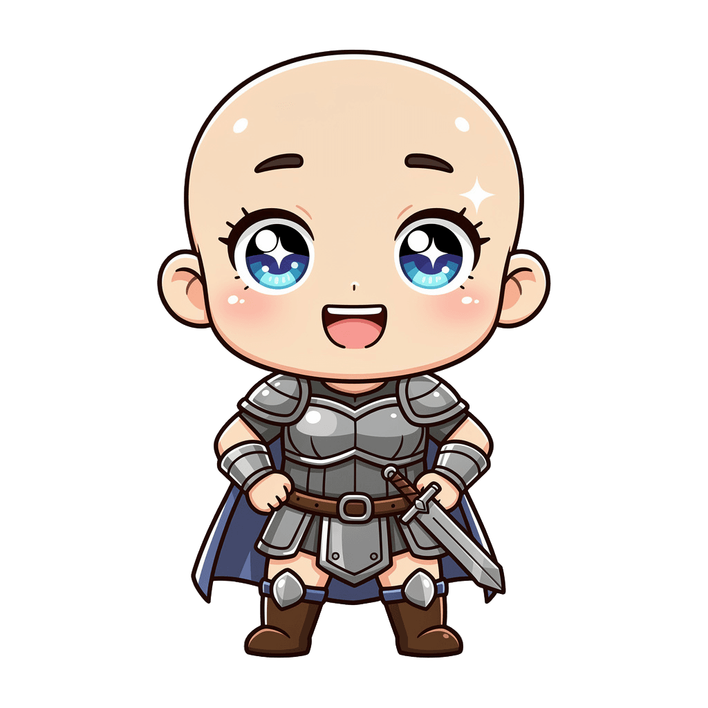 Warrior — happy Warrior Twitch emote — happy, Chibi style