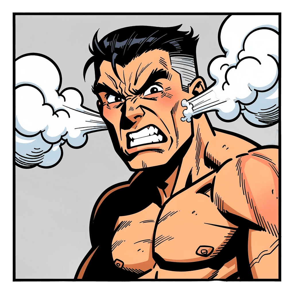 Warrior — angry Warrior Twitch emote — angry, Comic style