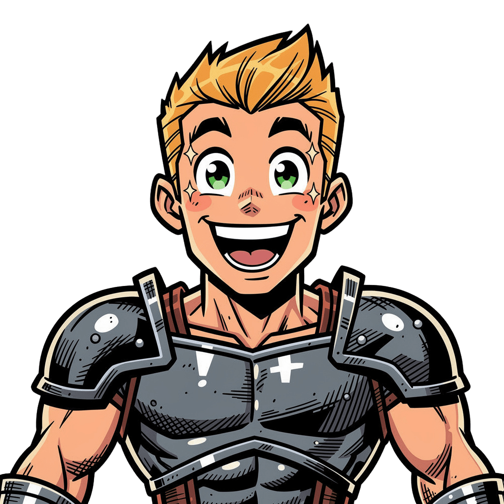 Warrior — happy Warrior Twitch emote — happy, Comic style