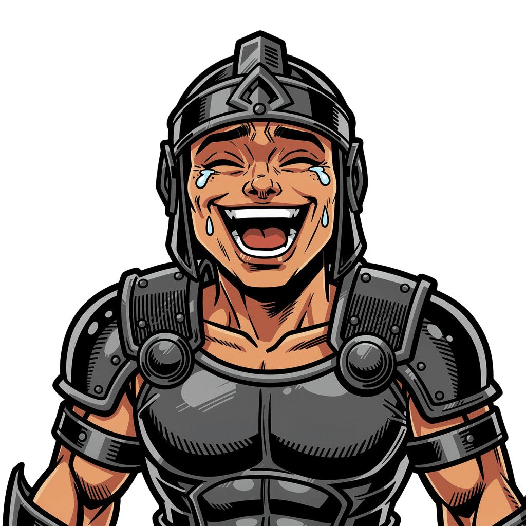 Warrior — laughing Warrior Twitch emote — laughing, Comic style