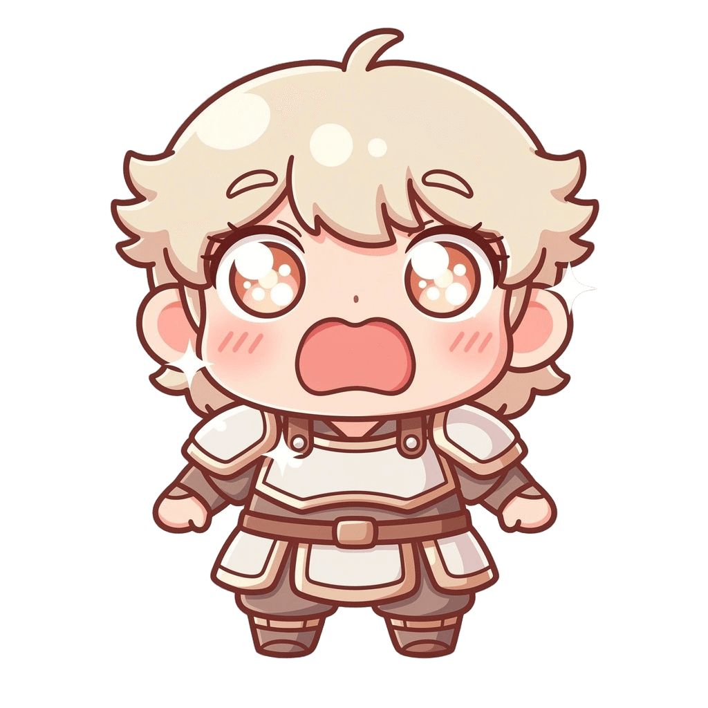 Warrior — surprised Warrior Twitch emote — surprised, Kawaii style