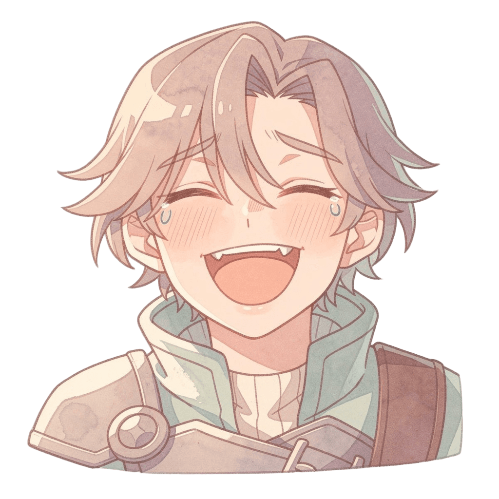 Warrior — laughing Warrior Twitch emote — laughing, Pastel style