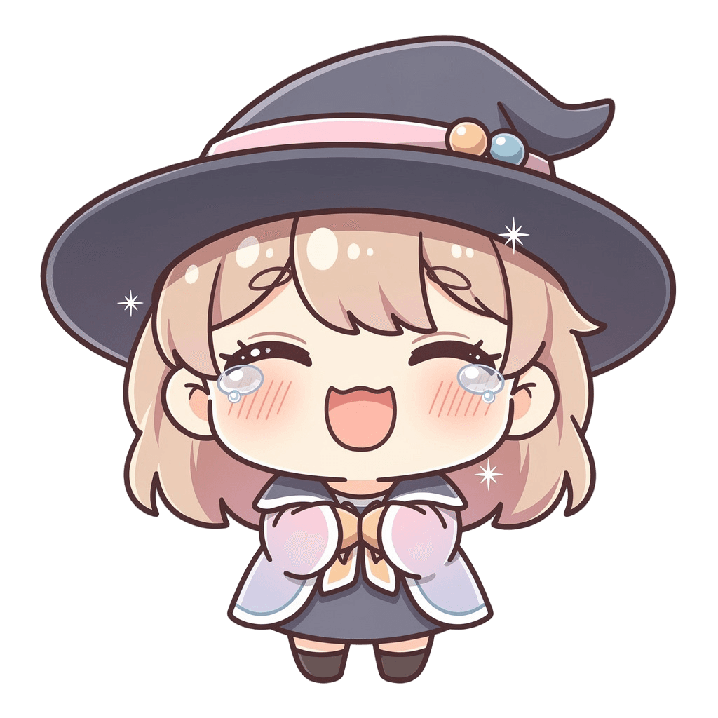 Witch — laughing Witch Twitch emote — laughing, Kawaii style