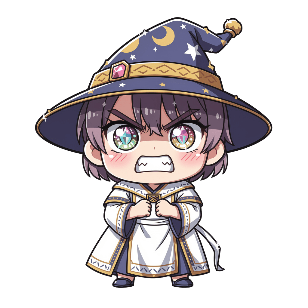 Wizard — angry Wizard Twitch emote — angry, Anime style