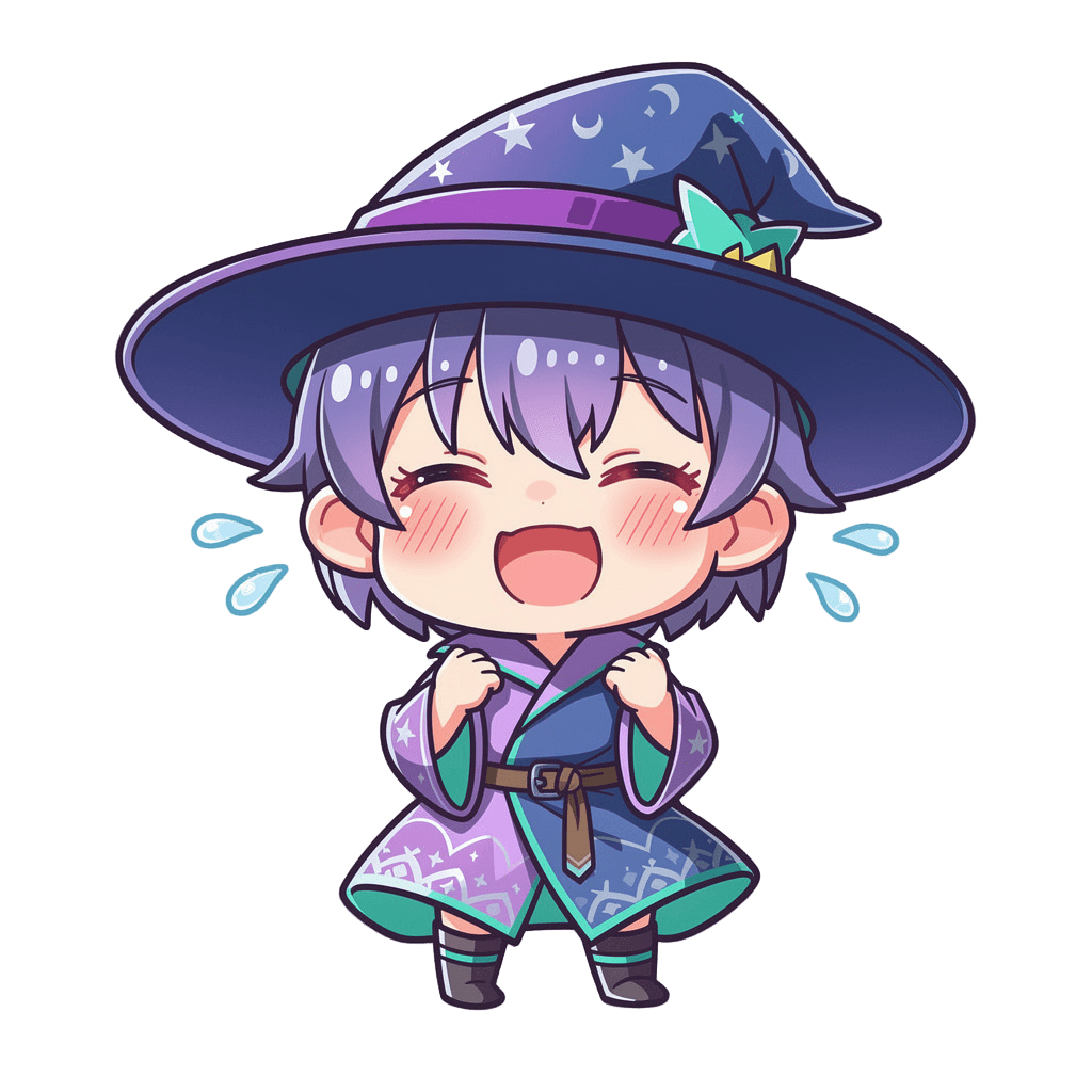 Wizard — laughing Wizard Twitch emote — laughing, Anime style