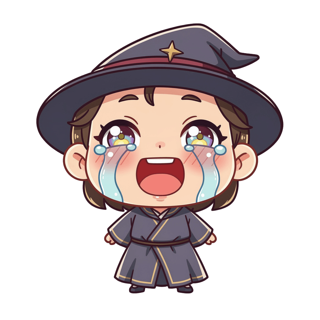 Wizard — laughing Wizard Twitch emote — laughing, Chibi style