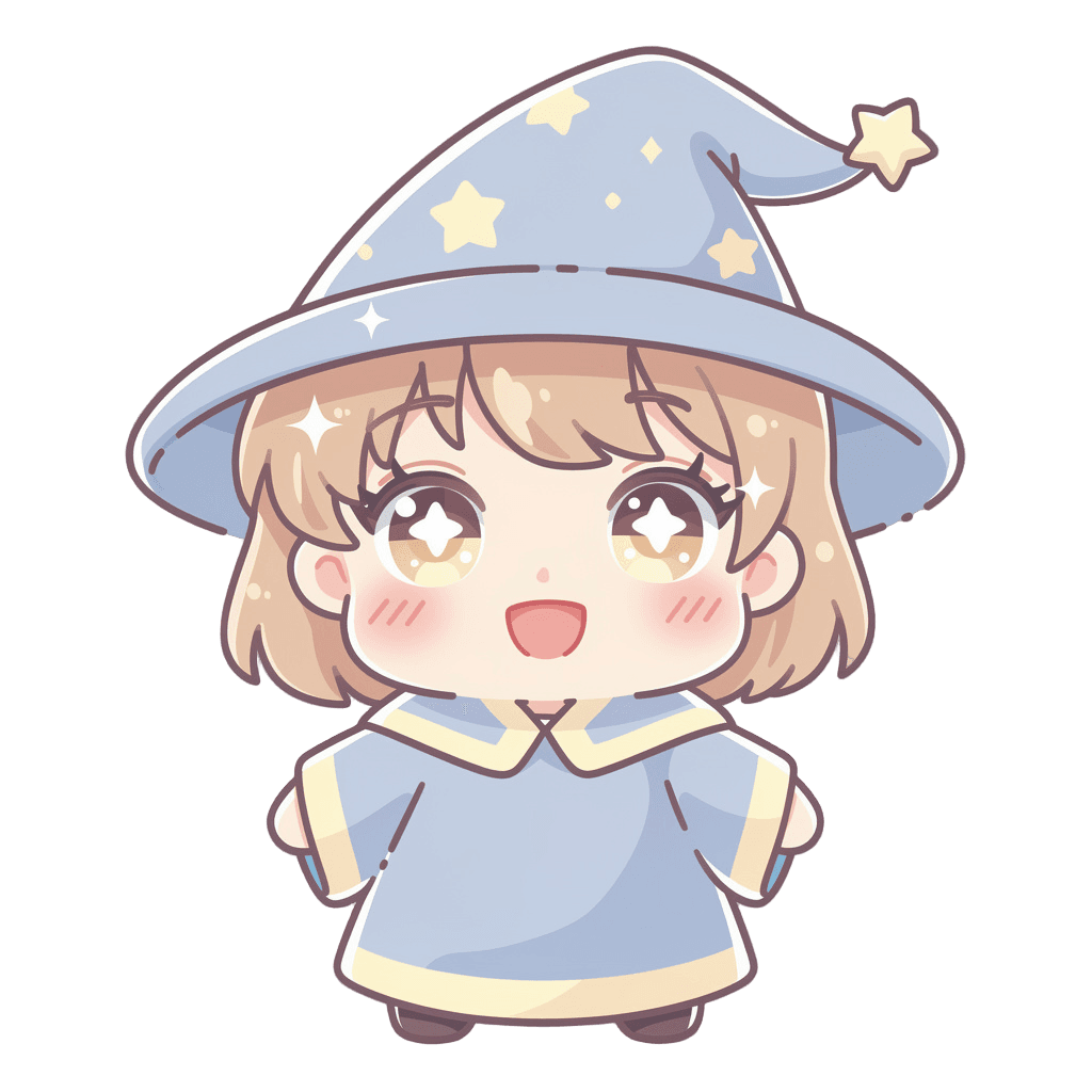 Wizard — happy Wizard Twitch emote — happy, Kawaii style