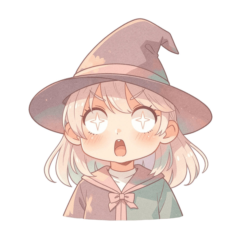 Wizard — surprised Wizard Twitch emote — surprised, Pastel style