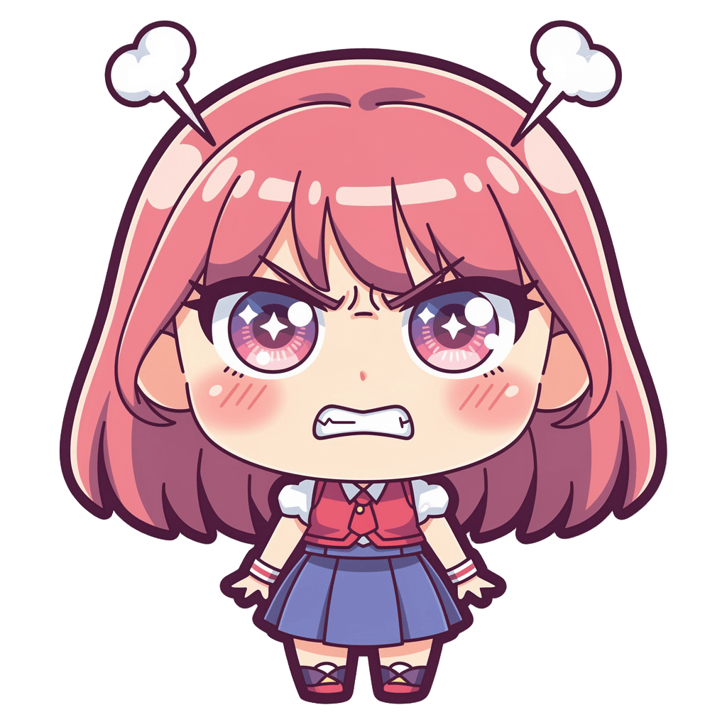 Woman — angry Woman Twitch emote — angry, Anime style