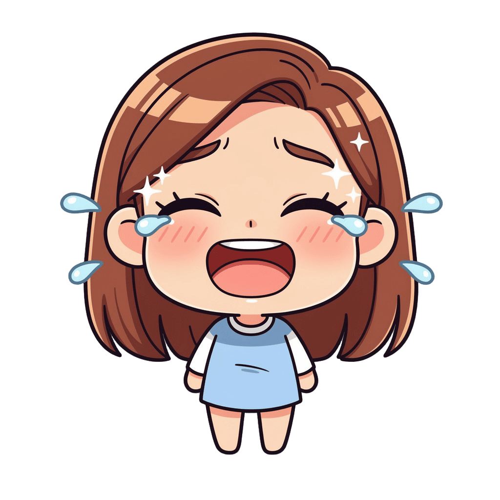 Woman — laughing Woman Twitch emote — laughing, Chibi style