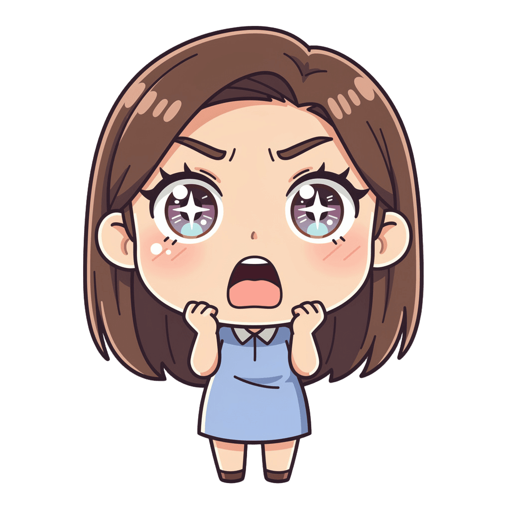 Woman — surprised Woman Twitch emote — surprised, Chibi style