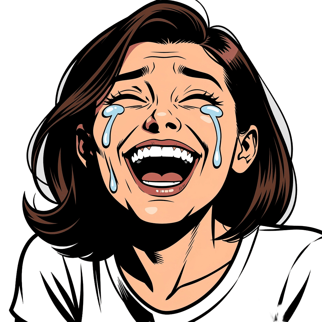 Woman — laughing Woman Twitch emote — laughing, Comic style