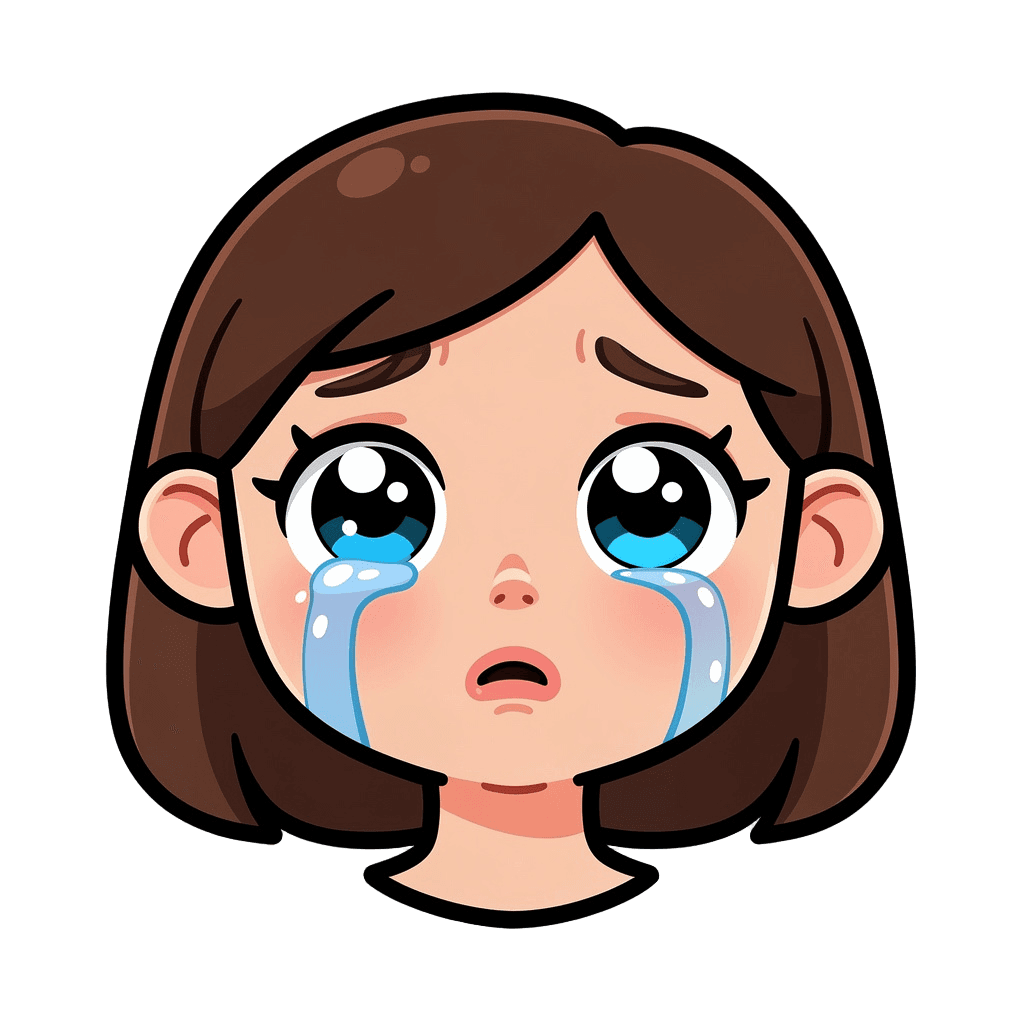 Woman — sad Woman Twitch emote — sad, Sticker style