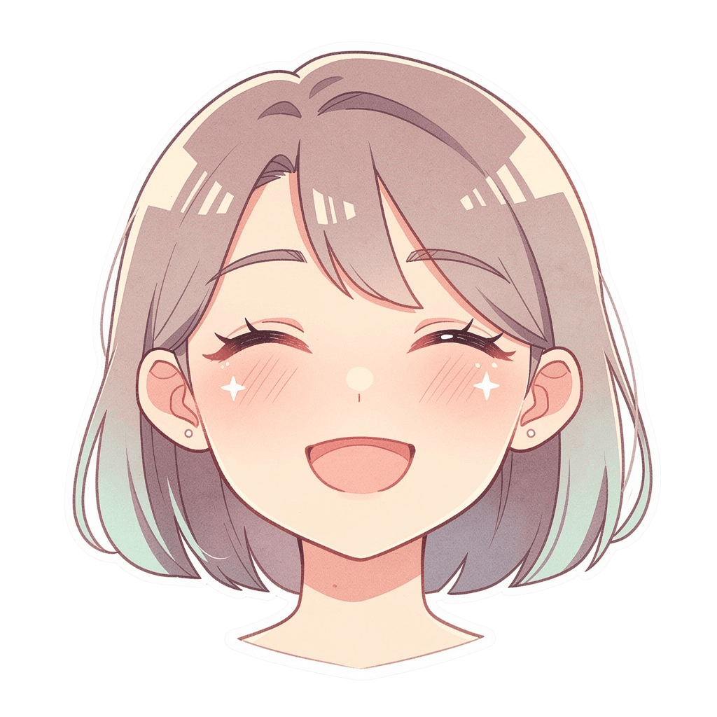 Woman — happy Woman Twitch emote — happy, Pastel style