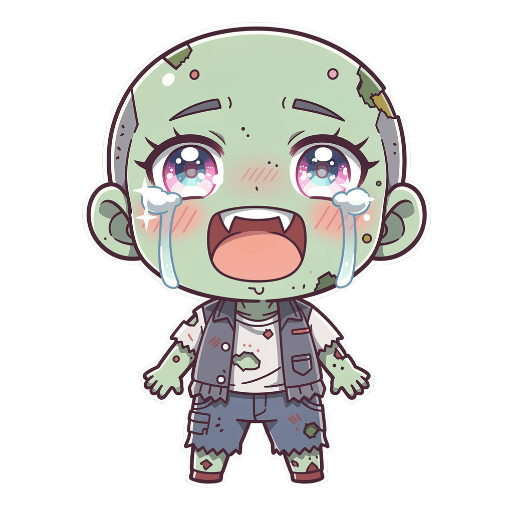 Zombie — laughing Zombie Twitch emote — laughing, Anime style