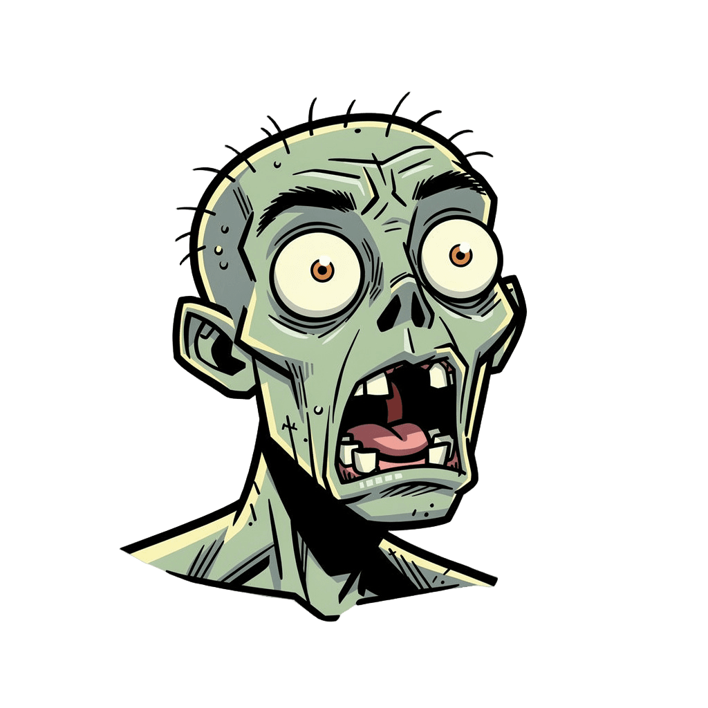 Zombie — surprised Zombie Twitch emote — surprised, Comic style