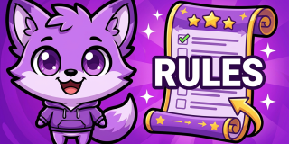 Panel de Twitch RULES con zorro