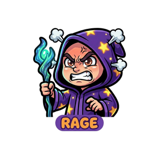 Wizard emote — angry